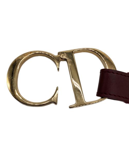 Christian Dior（クリスチャン ディオール）Christian Dior (クリスチャン ディオール) CDバックルベルト レッド サイズ:80の古着・服飾アイテム
