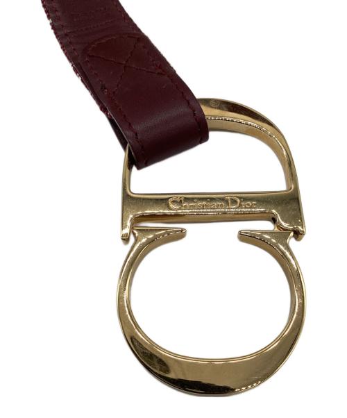 Christian Dior（クリスチャン ディオール）Christian Dior (クリスチャン ディオール) CDバックルベルト レッド サイズ:80の古着・服飾アイテム