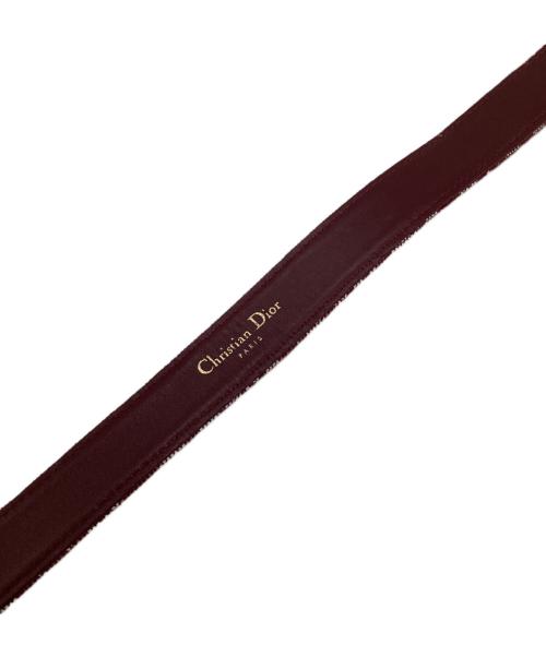 Christian Dior（クリスチャン ディオール）Christian Dior (クリスチャン ディオール) CDバックルベルト レッド サイズ:80の古着・服飾アイテム