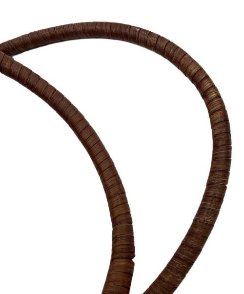 その他ブランド（ソノタブランド）その他ブランド (ソノタブランド) 網代編みカゴバッグ ブラウンの古着・服飾アイテム