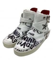 WHITE FLAG'S（ホワイトフラッグス）の古着「SO-Philip Rockstar Hand Painted スニーカー」｜ホワイト