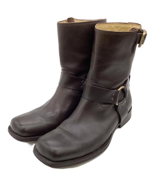 DOLCE & GABBANA（ドルチェ＆ガッバーナ）DOLCE & GABBANA (ドルチェ＆ガッバーナ) スクエアトゥ ハーネス ブーツ ブラウン サイズ:7の古着・服飾アイテム