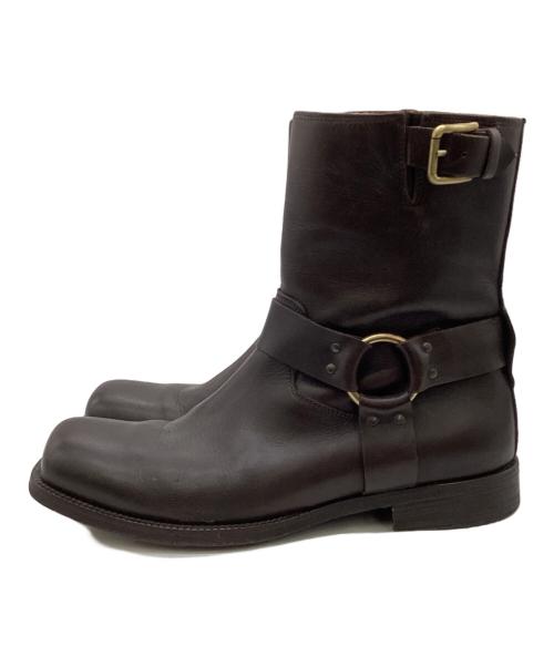 DOLCE & GABBANA（ドルチェ＆ガッバーナ）DOLCE & GABBANA (ドルチェ＆ガッバーナ) スクエアトゥ ハーネス ブーツ ブラウン サイズ:7の古着・服飾アイテム