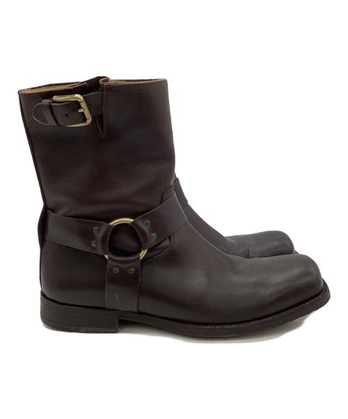 DOLCE & GABBANA（ドルチェ＆ガッバーナ）DOLCE & GABBANA (ドルチェ＆ガッバーナ) スクエアトゥ ハーネス ブーツ ブラウン サイズ:7の古着・服飾アイテム