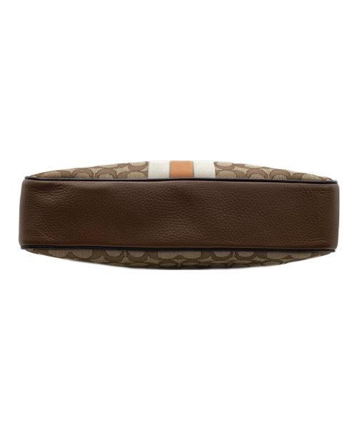 COACH（コーチ）COACH (コーチ) トンプソン クロスボディ シグネチャー ジャカード ウィズ ヴァーシティ ストライプ ブラウンの古着・服飾アイテム