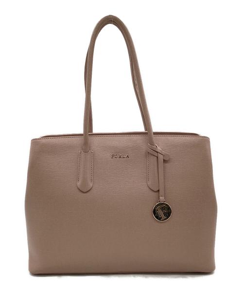 FURLA（フルラ）FURLA (フルラ) レザートートバッグ ピンクの古着・服飾アイテム
