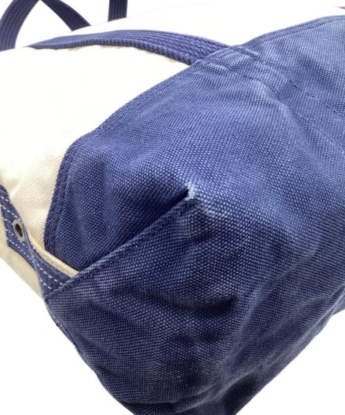 POLO RALPH LAUREN（ポロ・ラルフローレン）POLO RALPH LAUREN (ポロ・ラルフローレン) キャンバストートバッグ アイボリー×ネイビーの古着・服飾アイテム