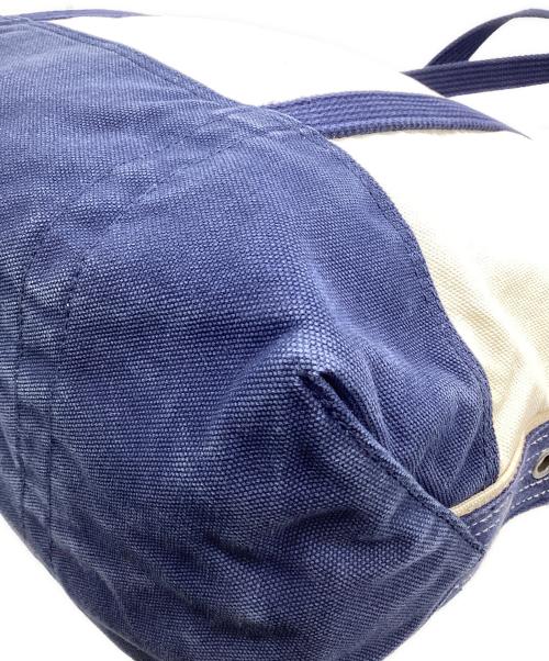 POLO RALPH LAUREN（ポロ・ラルフローレン）POLO RALPH LAUREN (ポロ・ラルフローレン) キャンバストートバッグ アイボリー×ネイビーの古着・服飾アイテム