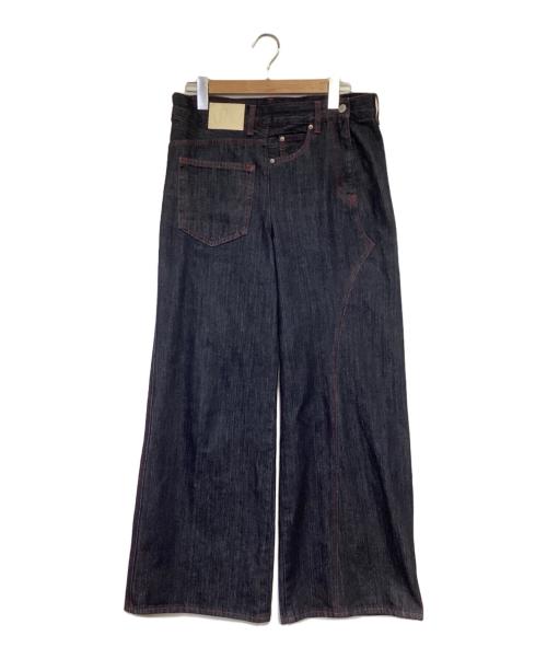 SLY JEANS（スライ ジーンズ）SLY JEANS (スライ ジーンズ) BACK TO FRONT DENIM パンツ インディゴ サイズ:2の古着・服飾アイテム