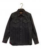 IRON HEARTアイアンハート）の古着「12oz ウォバッシュ ウエスタンシャツ」｜ブラック