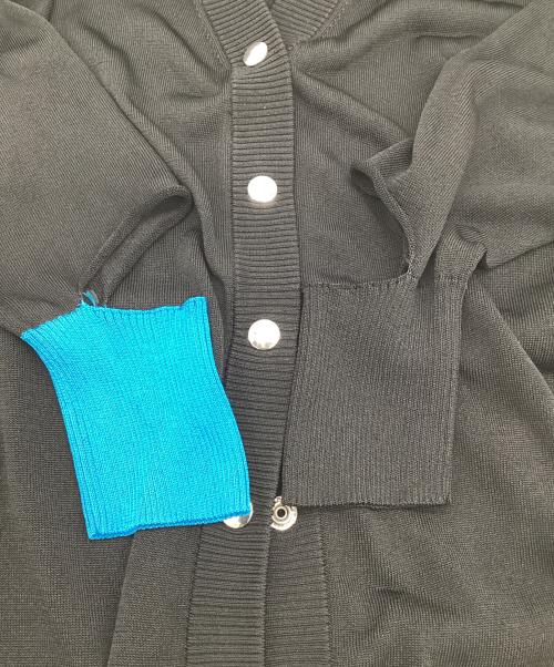 DIESEL（ディーゼル）DIESEL (ディーゼル) 薄手カーディガン ブラック×イエロー サイズ:XSの古着・服飾アイテム