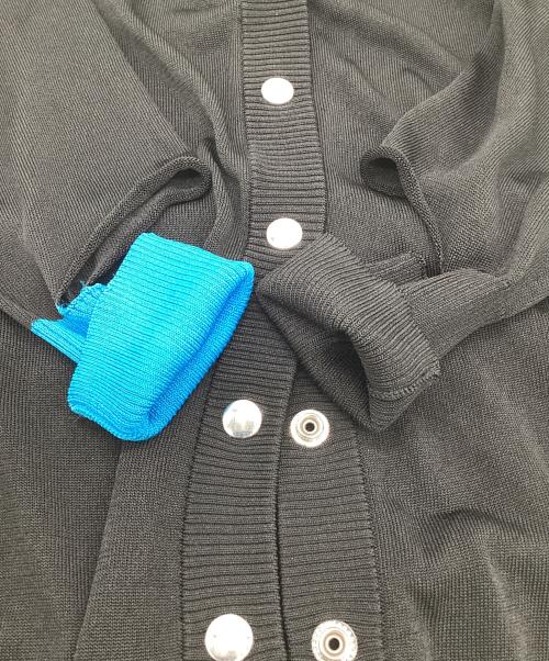 DIESEL（ディーゼル）DIESEL (ディーゼル) 薄手カーディガン ブラック×イエロー サイズ:XSの古着・服飾アイテム