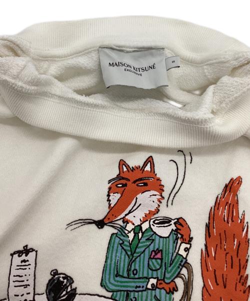 maison kitsune（メゾンキツネ）maison kitsune (メゾンキツネ) OLY コーヒーフォックス ビンテージ スウェットシャツ ホワイト サイズ:Sの古着・服飾アイテム