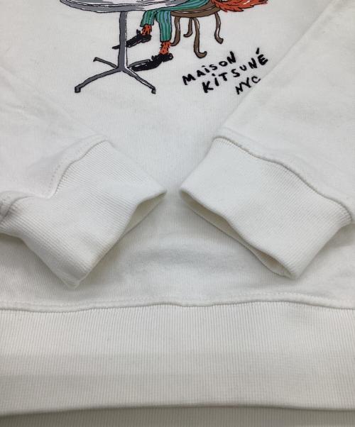 maison kitsune（メゾンキツネ）maison kitsune (メゾンキツネ) OLY コーヒーフォックス ビンテージ スウェットシャツ ホワイト サイズ:Sの古着・服飾アイテム