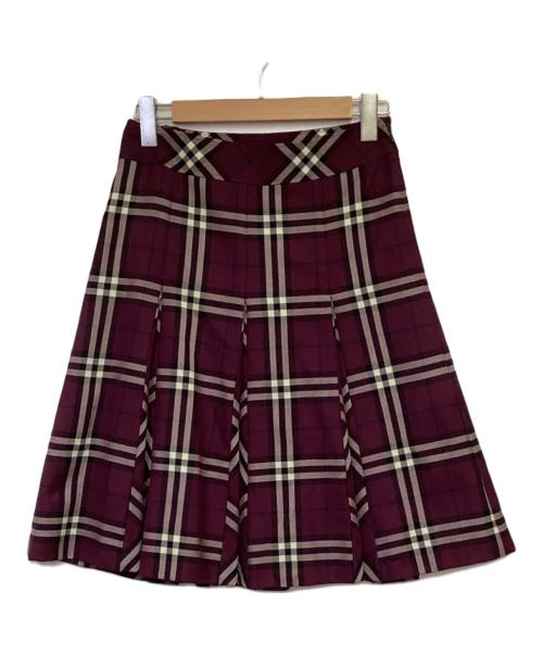 BURBERRY LONDON（バーバリーロンドン）BURBERRY LONDON (バーバリーロンドン) チェックスカート パープル サイズ:36の古着・服飾アイテム