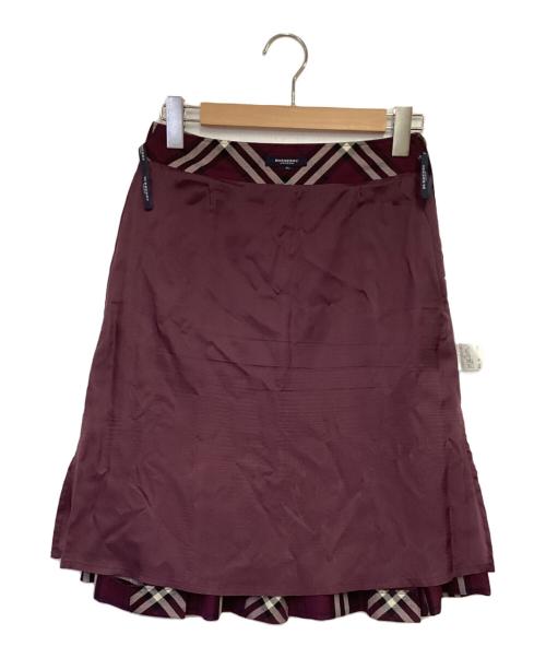 BURBERRY LONDON（バーバリーロンドン）BURBERRY LONDON (バーバリーロンドン) チェックスカート パープル サイズ:36の古着・服飾アイテム