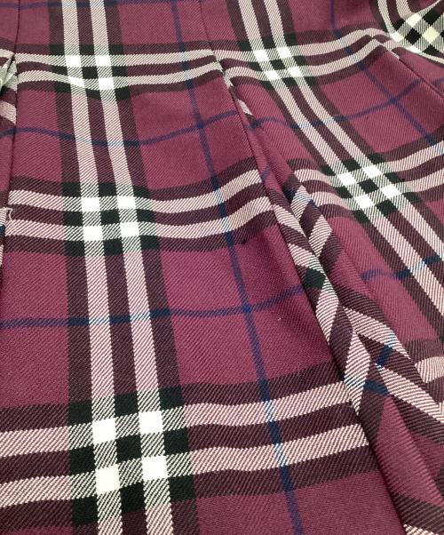 BURBERRY LONDON（バーバリーロンドン）BURBERRY LONDON (バーバリーロンドン) チェックスカート パープル サイズ:36の古着・服飾アイテム