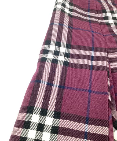 BURBERRY LONDON（バーバリーロンドン）BURBERRY LONDON (バーバリーロンドン) チェックスカート パープル サイズ:36の古着・服飾アイテム