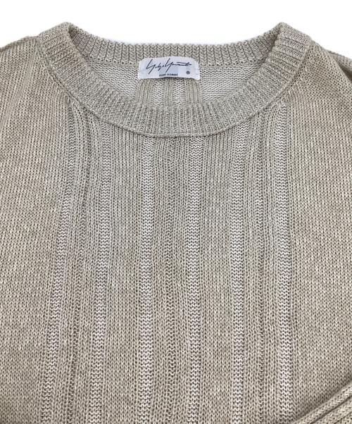 Yohji Yamamoto pour homme（ヨウジヤマモト プールオム）Yohji Yamamoto pour homme (ヨウジヤマモト プールオム) オーバーサイズ サマーニット セーター ベージュ サイズ:3の古着・服飾アイテム