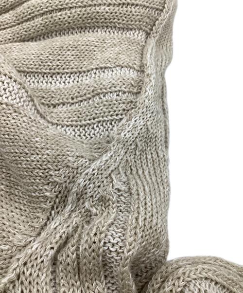 Yohji Yamamoto pour homme（ヨウジヤマモト プールオム）Yohji Yamamoto pour homme (ヨウジヤマモト プールオム) オーバーサイズ サマーニット セーター ベージュ サイズ:3の古着・服飾アイテム