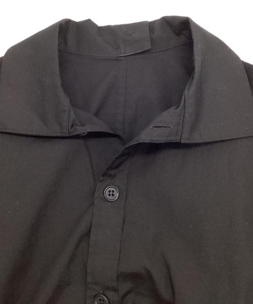 Yohji Yamamoto pour homme（ヨウジヤマモト プールオム）Yohji Yamamoto pour homme (ヨウジヤマモト プールオム) プロダクト ダイ ストライプ スリーブ シャツ ブラック サイズ:1の古着・服飾アイテム