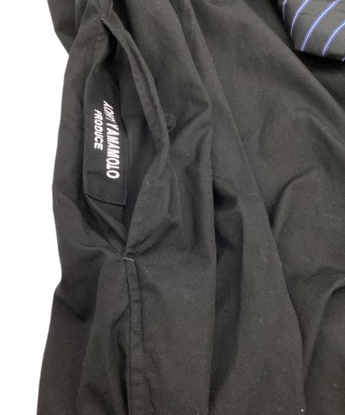Yohji Yamamoto pour homme（ヨウジヤマモト プールオム）Yohji Yamamoto pour homme (ヨウジヤマモト プールオム) プロダクト ダイ ストライプ スリーブ シャツ ブラック サイズ:1の古着・服飾アイテム
