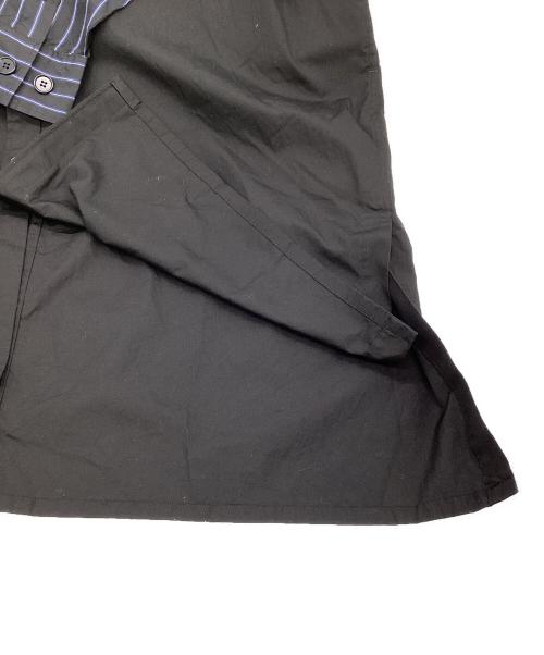 Yohji Yamamoto pour homme（ヨウジヤマモト プールオム）Yohji Yamamoto pour homme (ヨウジヤマモト プールオム) プロダクト ダイ ストライプ スリーブ シャツ ブラック サイズ:1の古着・服飾アイテム