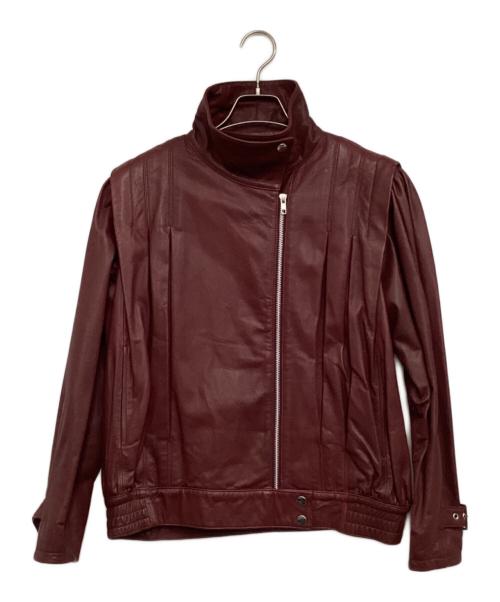FRAY ID（フレイ アイディー）FRAY ID (フレイ アイディー) ラムレザージャケット レッド サイズ:ＦＲＥＥ　の古着・服飾アイテム