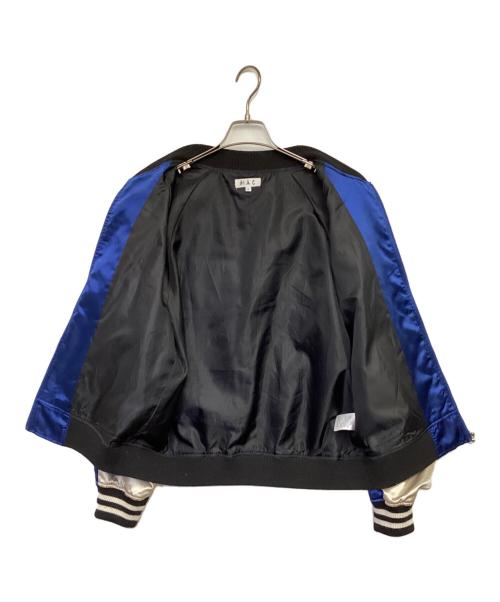 新主己（アラスコ）新主己 (アラスコ) スカジャン ブルー×ベージュ サイズ:Lの古着・服飾アイテム