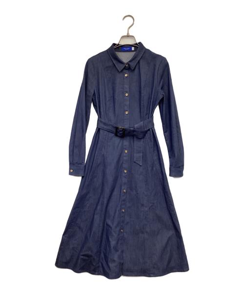 BLUE LABEL CRESTBRIDGE（ブルーレーベルクレストブリッジ）BLUE LABEL CRESTBRIDGE (ブルーレーベルクレストブリッジ) スラブシャンブレーデニムドレス インディゴ サイズ:36の古着・服飾アイテム