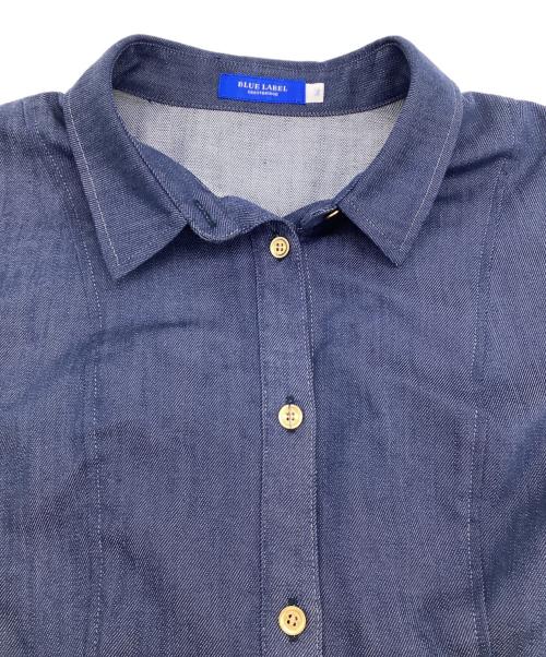 BLUE LABEL CRESTBRIDGE（ブルーレーベルクレストブリッジ）BLUE LABEL CRESTBRIDGE (ブルーレーベルクレストブリッジ) スラブシャンブレーデニムドレス インディゴ サイズ:36の古着・服飾アイテム