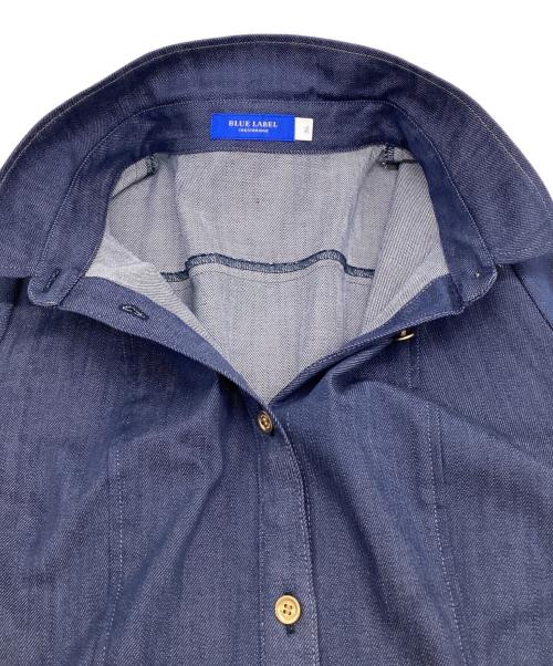 BLUE LABEL CRESTBRIDGE（ブルーレーベルクレストブリッジ）BLUE LABEL CRESTBRIDGE (ブルーレーベルクレストブリッジ) スラブシャンブレーデニムドレス インディゴ サイズ:36の古着・服飾アイテム