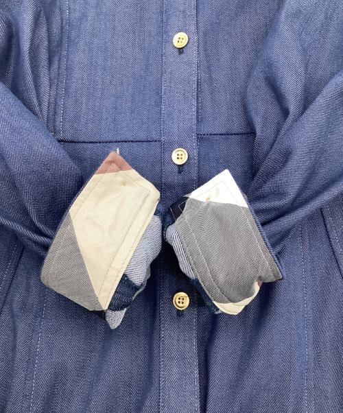 BLUE LABEL CRESTBRIDGE（ブルーレーベルクレストブリッジ）BLUE LABEL CRESTBRIDGE (ブルーレーベルクレストブリッジ) スラブシャンブレーデニムドレス インディゴ サイズ:36の古着・服飾アイテム