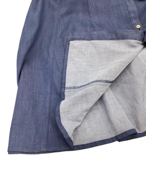 BLUE LABEL CRESTBRIDGE（ブルーレーベルクレストブリッジ）BLUE LABEL CRESTBRIDGE (ブルーレーベルクレストブリッジ) スラブシャンブレーデニムドレス インディゴ サイズ:36の古着・服飾アイテム