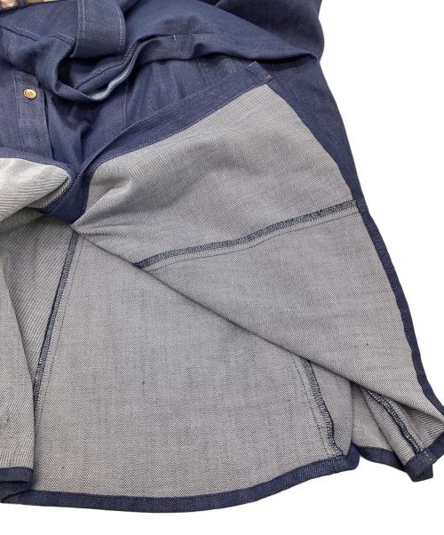 BLUE LABEL CRESTBRIDGE（ブルーレーベルクレストブリッジ）BLUE LABEL CRESTBRIDGE (ブルーレーベルクレストブリッジ) スラブシャンブレーデニムドレス インディゴ サイズ:36の古着・服飾アイテム