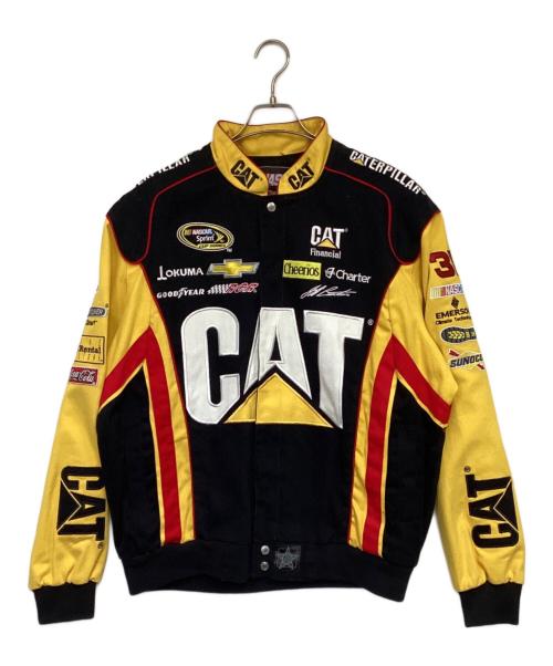 NASCAR by JH Design（ナスカーバイジェイエイチデザイン）NASCAR by JH Design (ナスカーバイジェイエイチデザイン) CAT レーシングジャケット ブラック×イエロー サイズ:Lの古着・服飾アイテム
