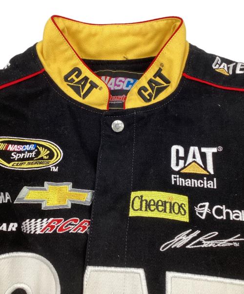 NASCAR by JH Design（ナスカーバイジェイエイチデザイン）NASCAR by JH Design (ナスカーバイジェイエイチデザイン) CAT レーシングジャケット ブラック×イエロー サイズ:Lの古着・服飾アイテム