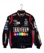 NASCAR by JH Design×M&Mナスカーバイジェイエイチデザイン×エムアンドエム）の古着「M&M's レーシングジャケット」｜ブラック×レッド