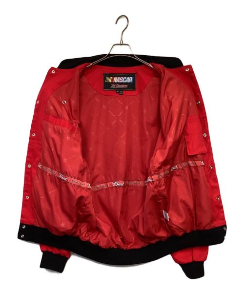 NASCAR by JH Design（ナスカーバイジェイエイチデザイン）NASCAR by JH Design (ナスカーバイジェイエイチデザイン) Bud レーシングジャケット レッド×ブラック サイズ:Mの古着・服飾アイテム