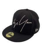 New Era×Yohji Yamamoto pour hommeニューエラ×ヨウジヤマモト プールオム）の古着「59FIFTY（フィフティーナイン フィフティー）キャップ」｜ブラック