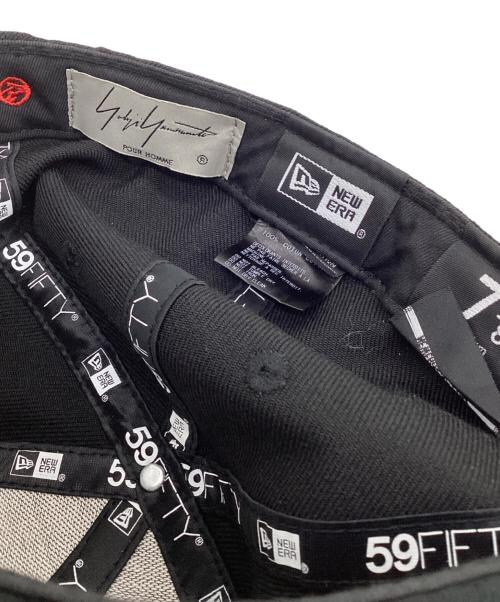 New Era（ニューエラ）New Era (ニューエラ) Yohji Yamamoto pour homme (ヨウジヤマモト プールオム) 59FIFTY（フィフティーナイン フィフティー）キャップ ブラック サイズ:７ 3/8の古着・服飾アイテム