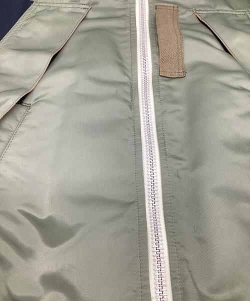 sacai（サカイ）sacai (サカイ) Nylon Twill Mix Blouson（ナイロン ツイル ミックス ブルゾン） オリーブ サイズ:2の古着・服飾アイテム