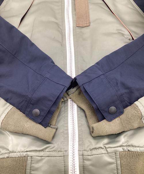 sacai（サカイ）sacai (サカイ) Nylon Twill Mix Blouson（ナイロン ツイル ミックス ブルゾン） オリーブ サイズ:2の古着・服飾アイテム
