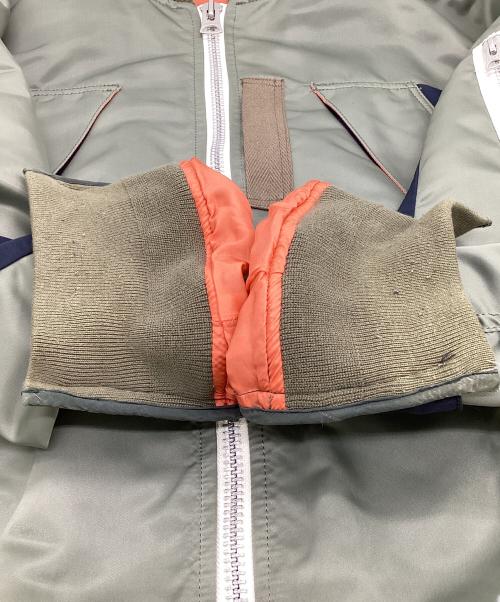 sacai（サカイ）sacai (サカイ) Nylon Twill Mix Blouson（ナイロン ツイル ミックス ブルゾン） オリーブ サイズ:2の古着・服飾アイテム