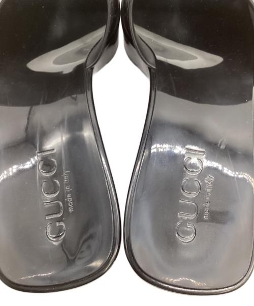GUCCI（グッチ）GUCCI (グッチ) ラバースライドサンダル ブラック サイズ:35の古着・服飾アイテム