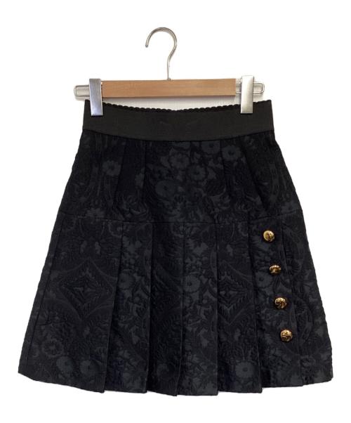 DOLCE & GABBANA（ドルチェ＆ガッバーナ）DOLCE & GABBANA (ドルチェ＆ガッバーナ) ジャガードスカート ブラック サイズ:38の古着・服飾アイテム