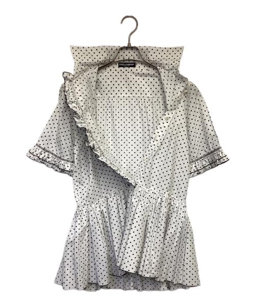 DOLCE & GABBANA（ドルチェ＆ガッバーナ）DOLCE & GABBANA (ドルチェ＆ガッバーナ) 半袖ワンピース ホワイト サイズ:36の古着・服飾アイテム