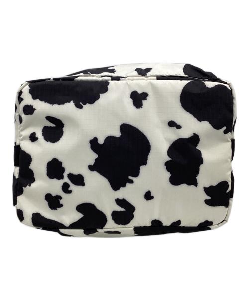 LeSportsac（レスポートサック）LeSportsac (レスポートサック) 巾着ショルダーバッグ ブラック×ホワイトの古着・服飾アイテム