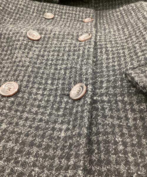 A.P.C.（アーペーセー）A.P.C. (アーペーセー) Harris Tweed（ハリス ツイード）ダブルステンカラーコート グレー サイズ:XSの古着・服飾アイテム