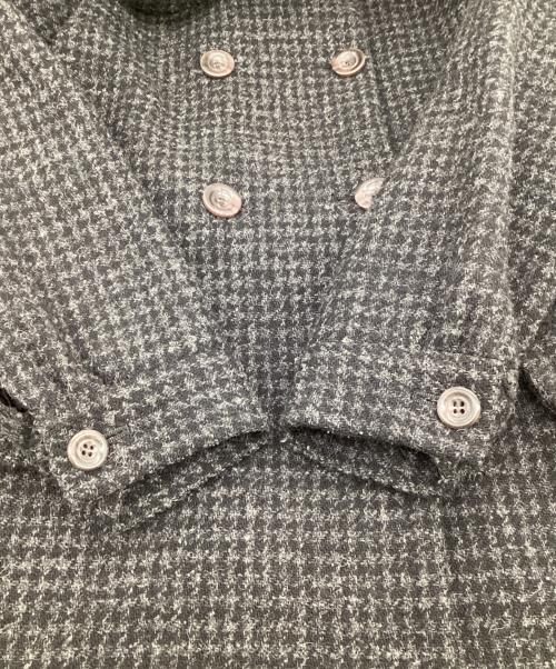 A.P.C.（アーペーセー）A.P.C. (アーペーセー) Harris Tweed（ハリス ツイード）ダブルステンカラーコート グレー サイズ:XSの古着・服飾アイテム